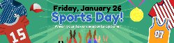 clipart of sport jerseys titled Sports Day